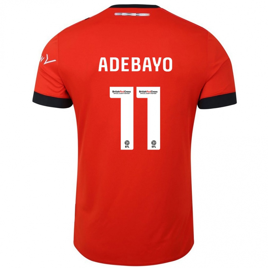 Kids Football Elijah Adebayo #11 Orange Black Home Jersey 2024/25 T-Shirt Za