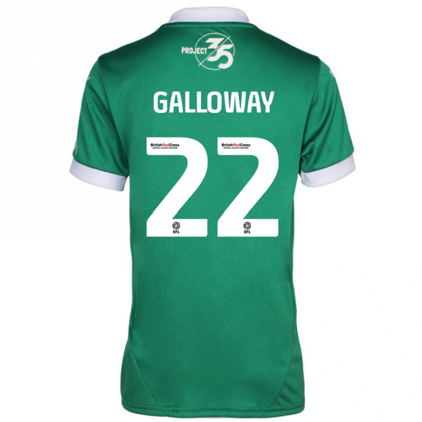 Kids Football Brendan Galloway #22 Green White Home Jersey 2024/25 T-Shirt Za