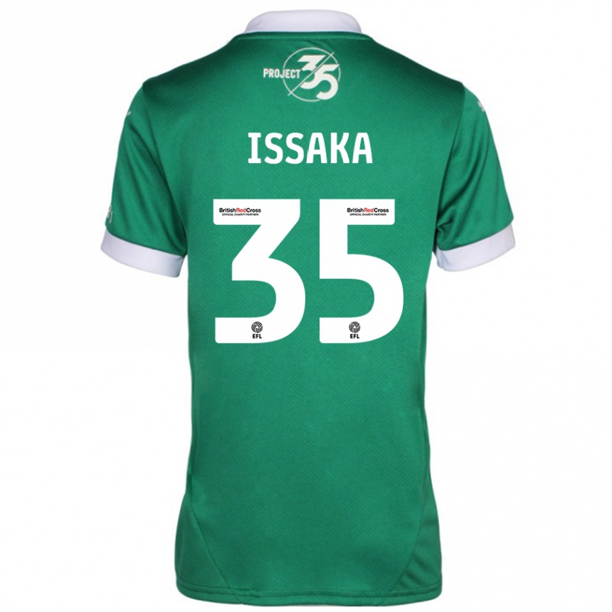 Kids Football Freddie Issaka #35 Green White Home Jersey 2024/25 T-Shirt Za