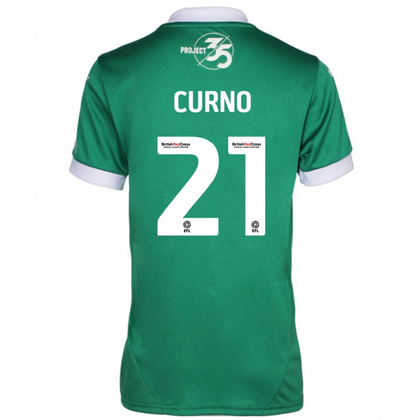 Kids Football Maddi Curno #21 Green White Home Jersey 2024/25 T-Shirt Za