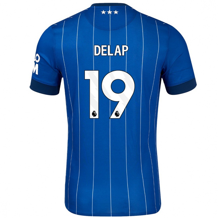 Kids Football Liam Delap #19 Navy Blue Home Jersey 2024/25 T-Shirt Za