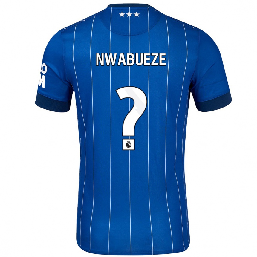 Kids Football Jesse Nwabueze #0 Navy Blue Home Jersey 2024/25 T-Shirt Za