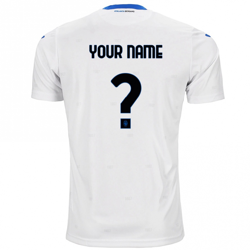 Kids Football Your Name #0 White Away Jersey 2024/25 T-Shirt Za