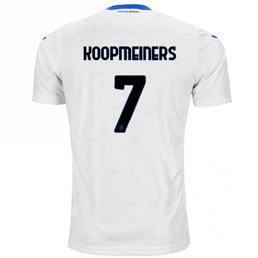 Kids Football Teun Koopmeiners #7 White Away Jersey 2024/25 T-Shirt Za