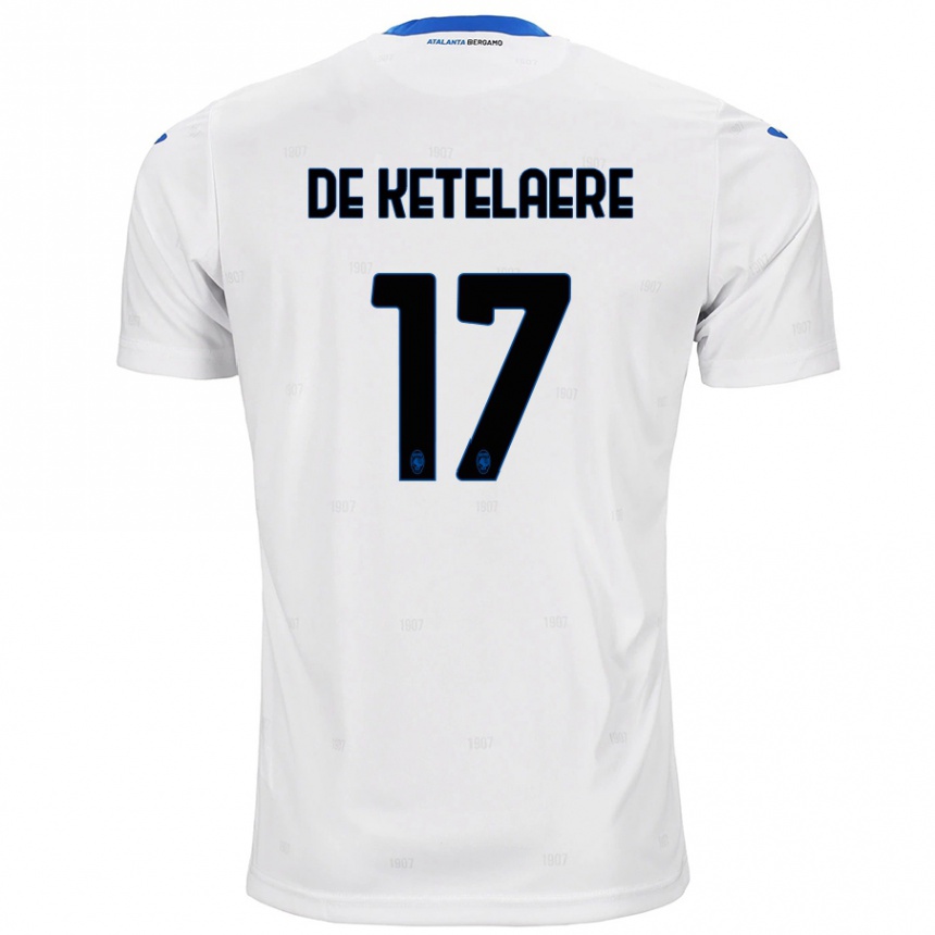 Kids Football Charles De Ketelaere #17 White Away Jersey 2024/25 T-Shirt Za