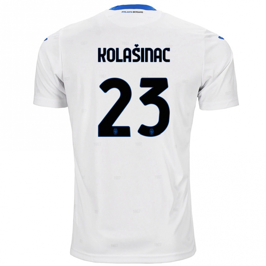 Kids Football Sead Kolasinac #23 White Away Jersey 2024/25 T-Shirt Za