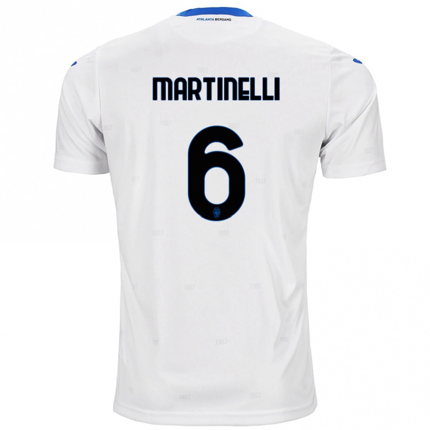 Kids Football Gabriel Martinelli #6 White Away Jersey 2024/25 T-Shirt Za