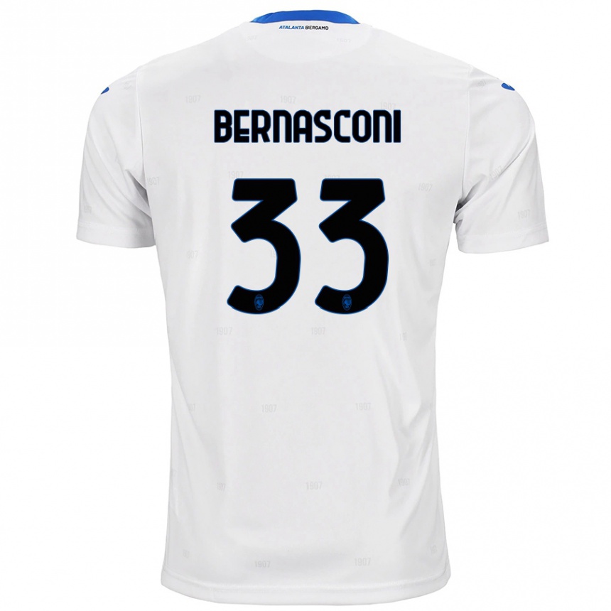 Kids Football Lorenzo Bernasconi #33 White Away Jersey 2024/25 T-Shirt Za