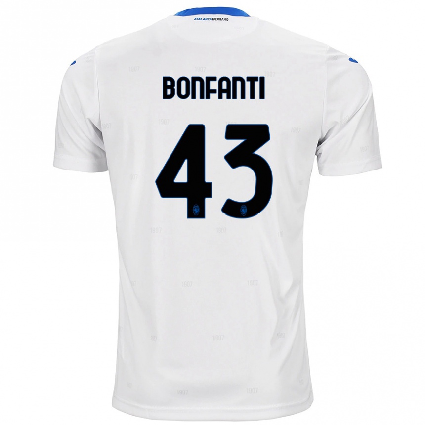 Kids Football Giovanni Bonfanti #43 White Away Jersey 2024/25 T-Shirt Za