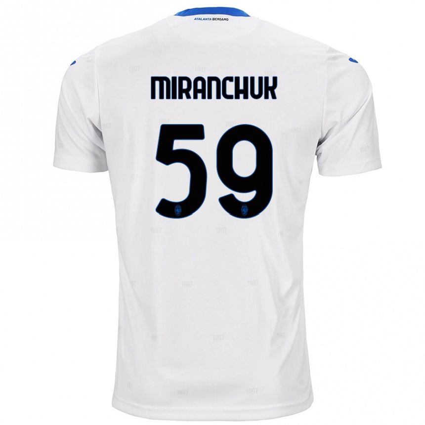 Kids Football Aleksey Miranchuk #59 White Away Jersey 2024/25 T-Shirt Za