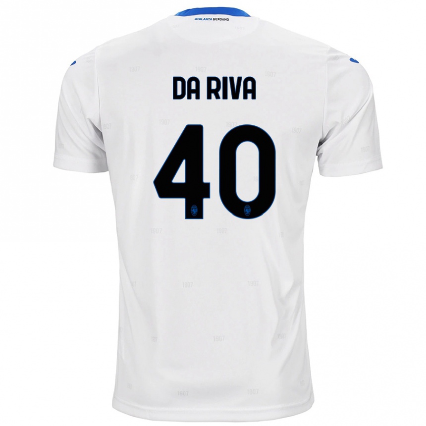 Kids Football Jacopo Da Riva #40 White Away Jersey 2024/25 T-Shirt Za