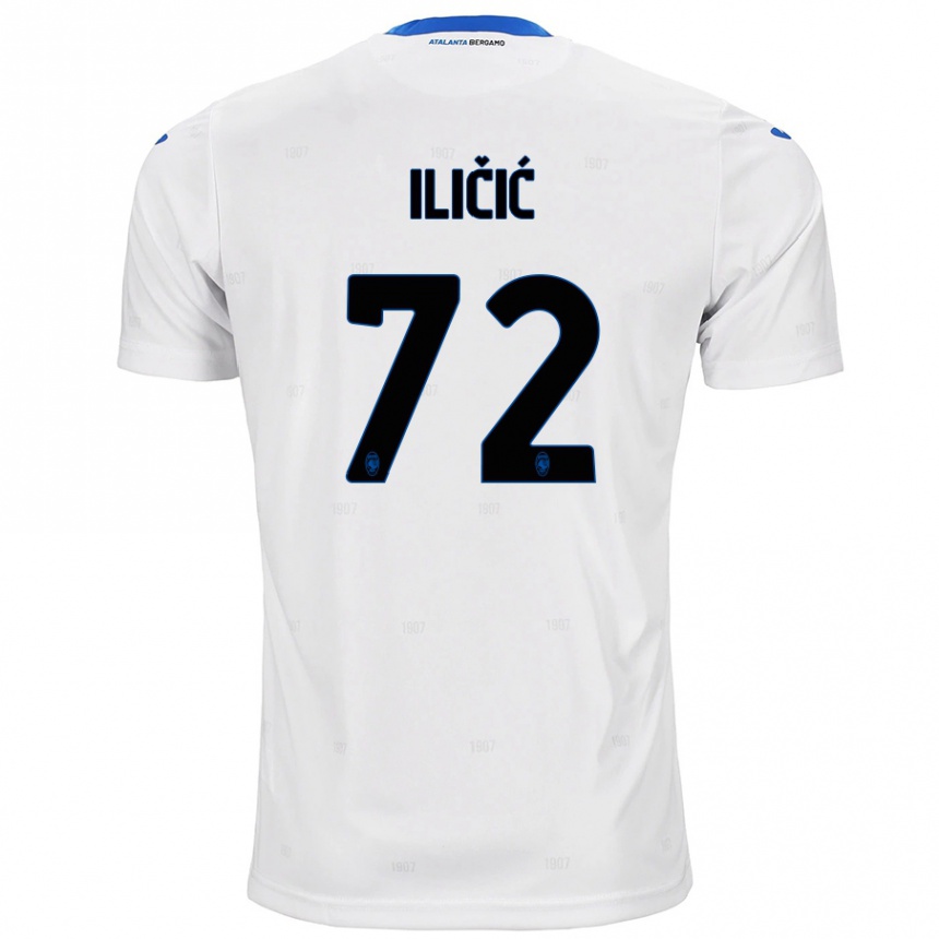 Kids Football Josip Ilicic #72 White Away Jersey 2024/25 T-Shirt Za