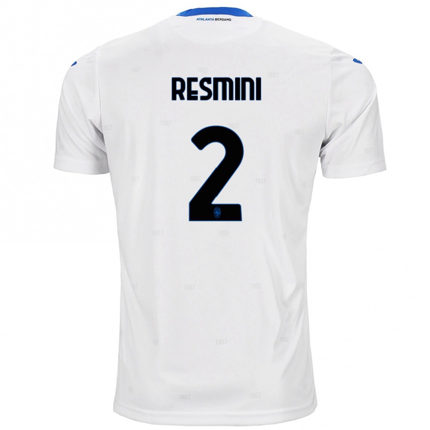 Kids Football Martina Resmini #2 White Away Jersey 2024/25 T-Shirt Za