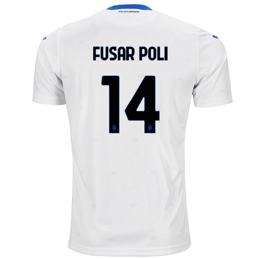 Kids Football Giulia Fusar Poli #14 White Away Jersey 2024/25 T-Shirt Za