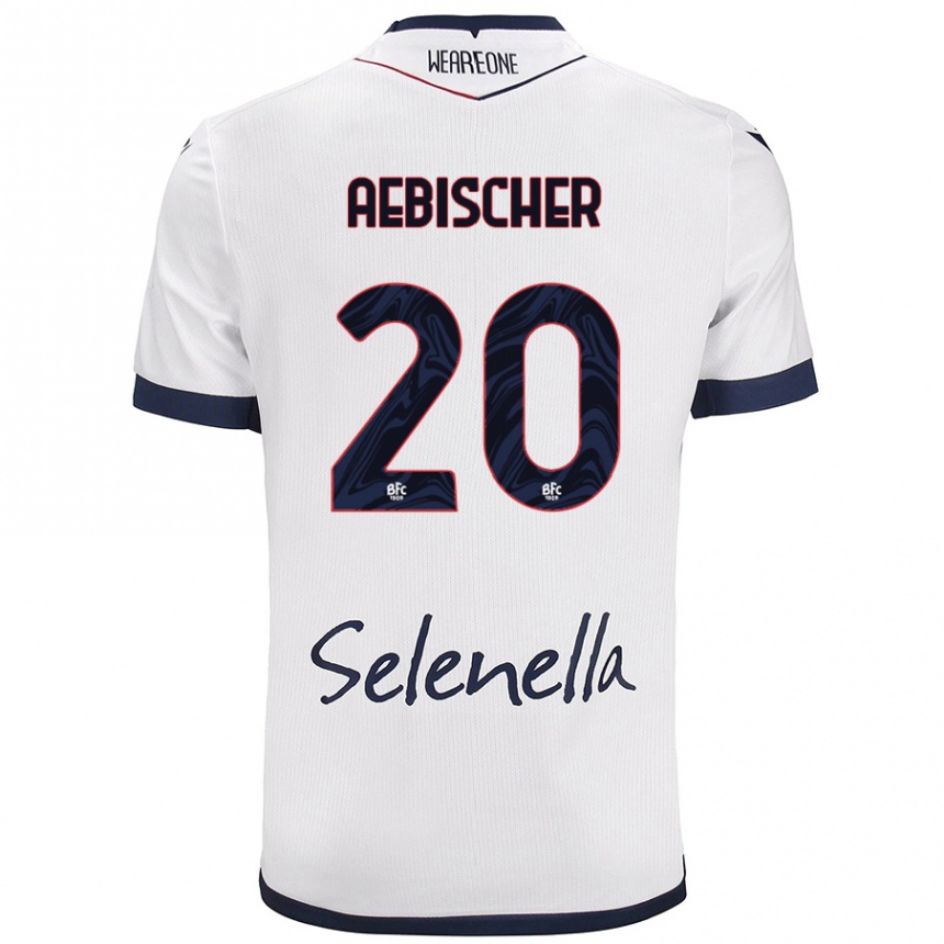 Kids Football Michel Aebischer #20 White Royal Blue Away Jersey 2024/25 T-Shirt Za