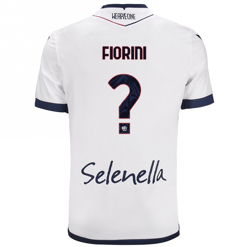 Kids Football Mattia Fiorini #0 White Royal Blue Away Jersey 2024/25 T-Shirt Za