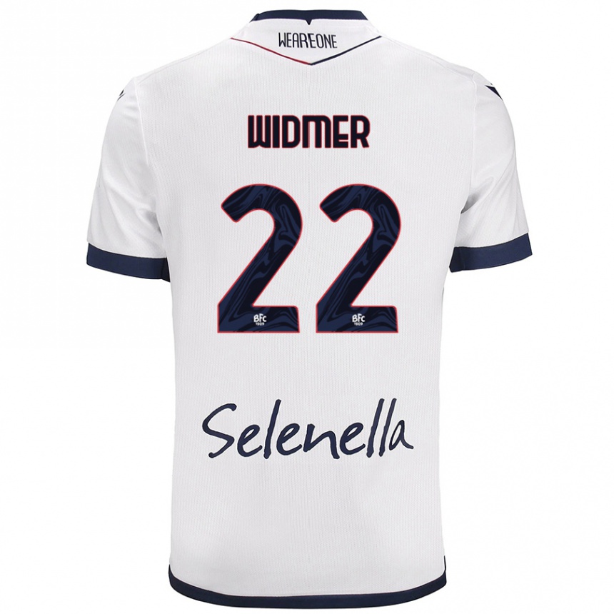 Kids Football Renato Widmer D’autilia #22 White Royal Blue Away Jersey 2024/25 T-Shirt Za