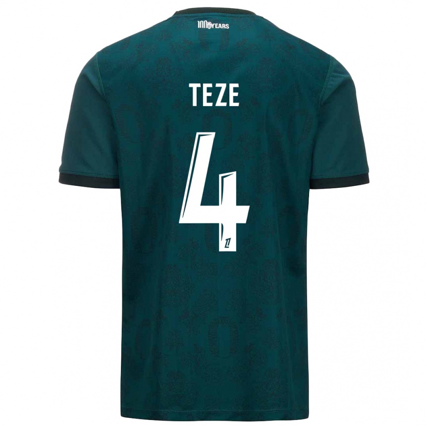 Kids Football Teze #4 Dark Green Away Jersey 2024/25 T-Shirt Za