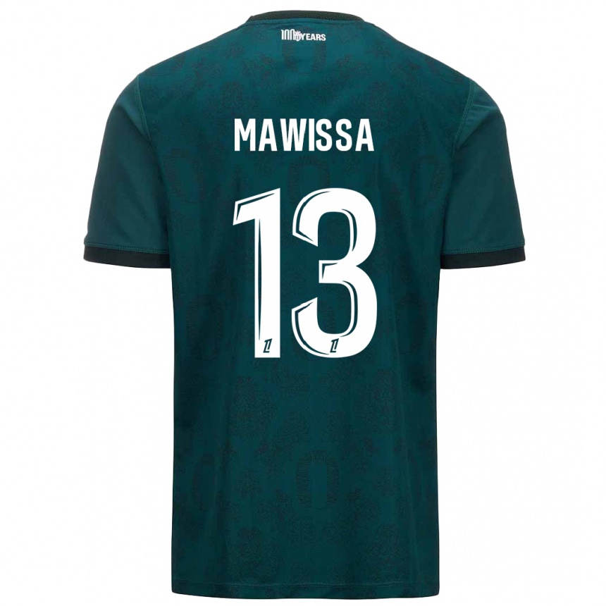 Kids Football Christian Mawissa Elebi #13 Dark Green Away Jersey 2024/25 T-Shirt Za