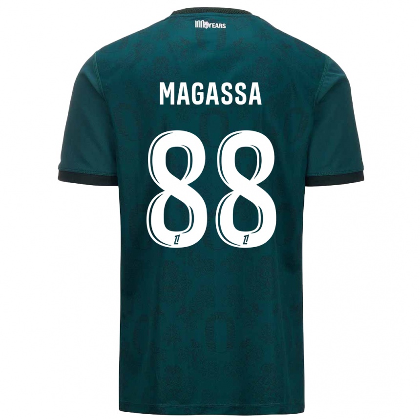 Kids Football Soungoutou Magassa #88 Dark Green Away Jersey 2024/25 T-Shirt Za