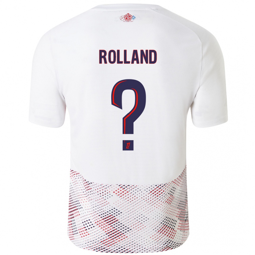 Kids Football Baptiste Rolland #0 White Royal Blue Away Jersey 2024/25 T-Shirt Za