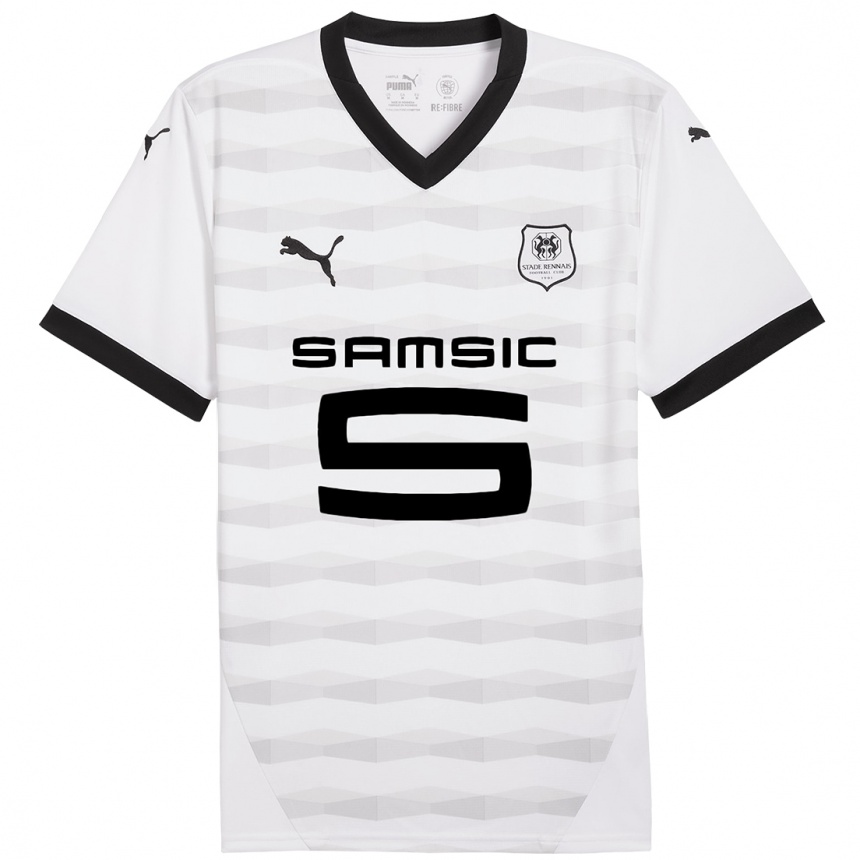 Kids Football Mervin Gbeme #0 White Black Away Jersey 2024/25 T-Shirt Za