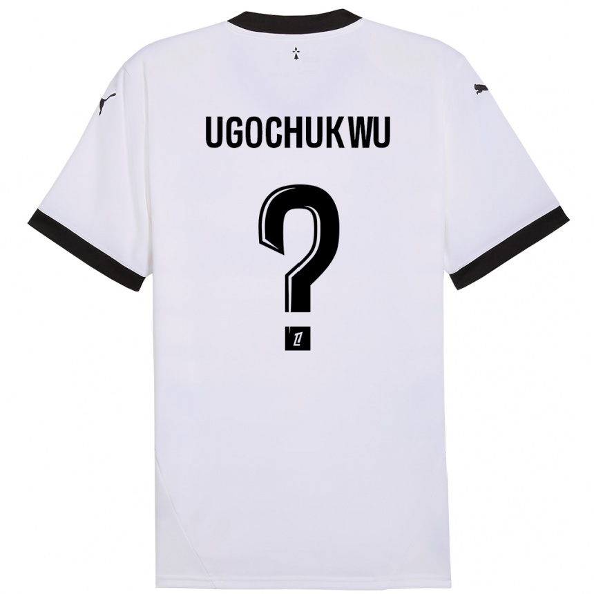 Kids Football Chibuike Ugochukwu #0 White Black Away Jersey 2024/25 T-Shirt Za