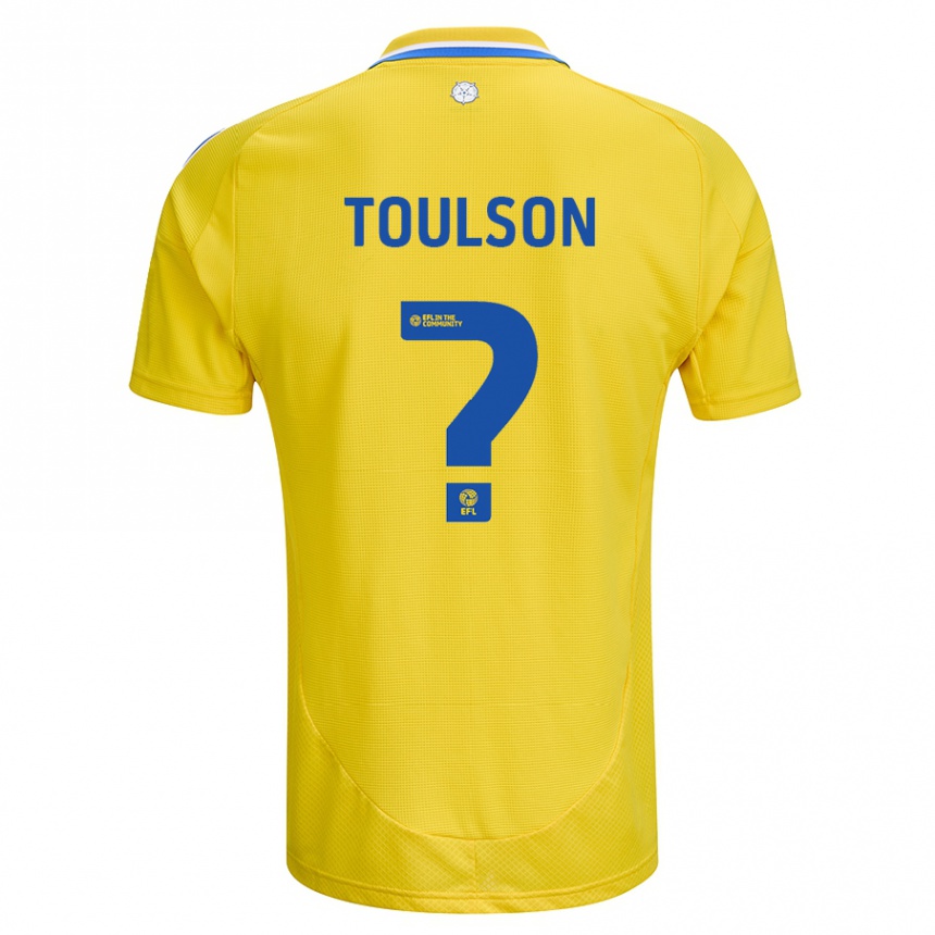 Kids Football Daniel Toulson #0 Yellow Blue Away Jersey 2024/25 T-Shirt Za