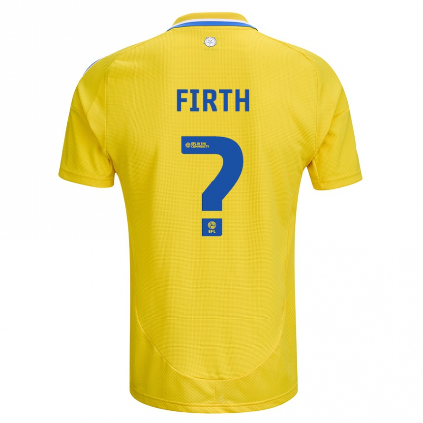 Kids Football Will Firth #0 Yellow Blue Away Jersey 2024/25 T-Shirt Za