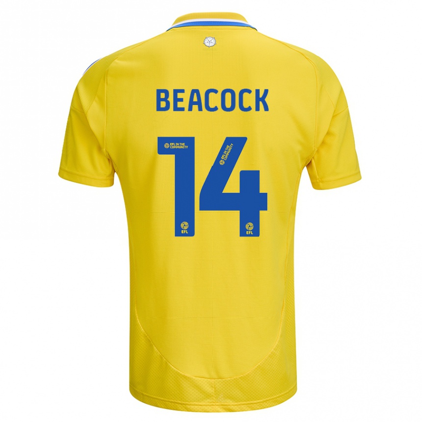 Kids Football Molly Beacock #14 Yellow Blue Away Jersey 2024/25 T-Shirt Za