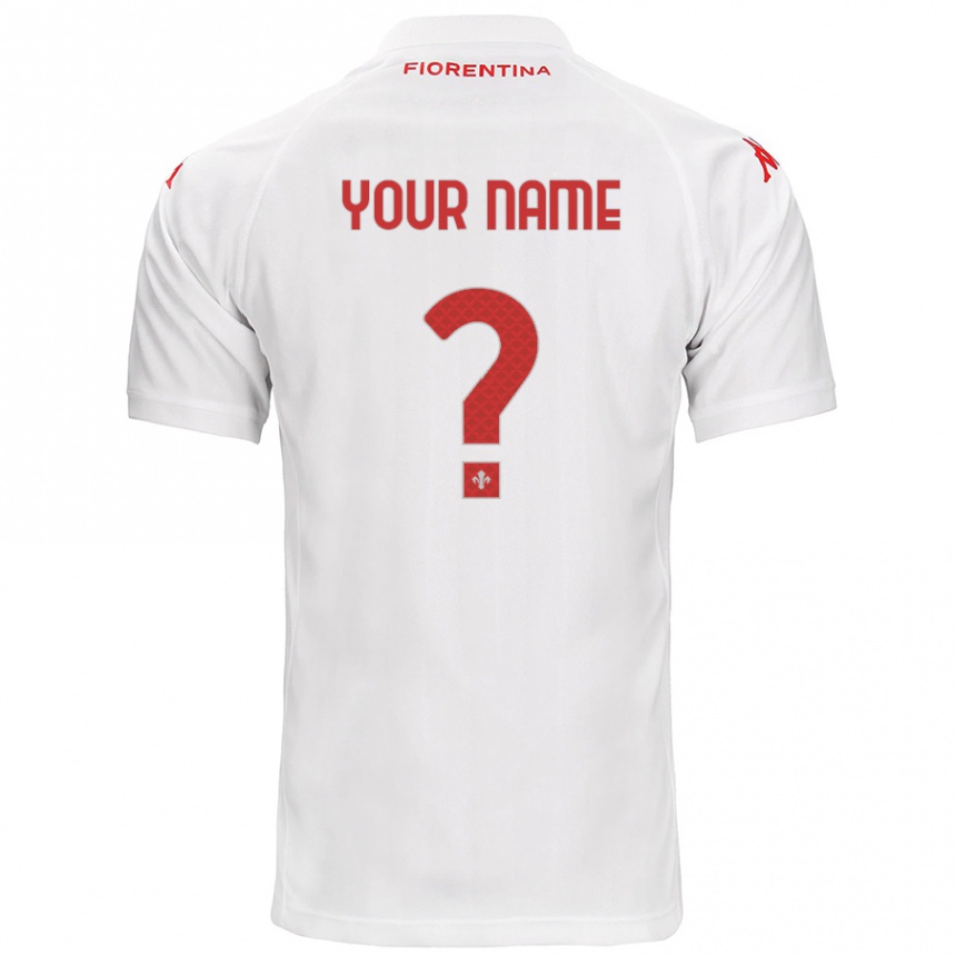 Kids Football Your Name #0 White Away Jersey 2024/25 T-Shirt Za