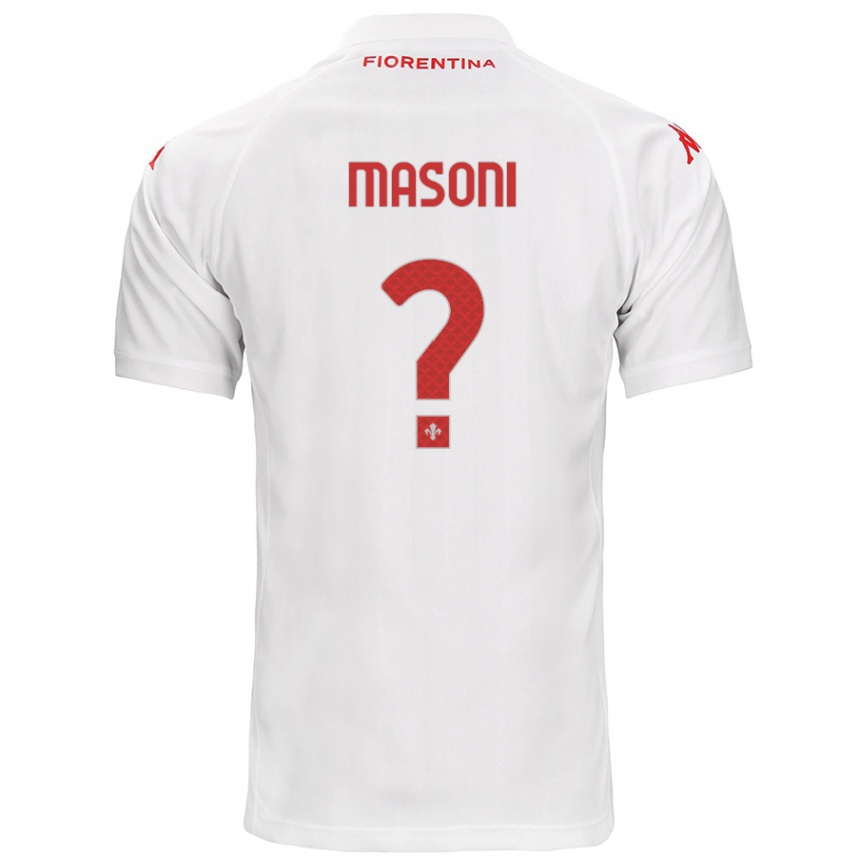 Kids Football Tommaso Masoni #0 White Away Jersey 2024/25 T-Shirt Za