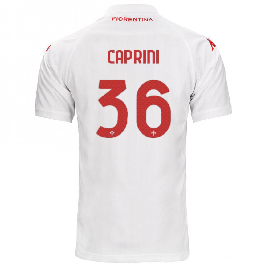 Kids Football Maat Daniel Caprini #36 White Away Jersey 2024/25 T-Shirt Za