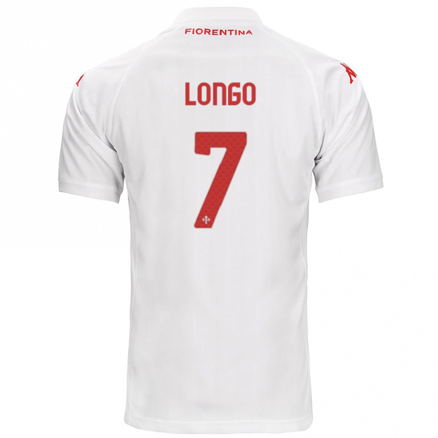 Kids Football Miriam Longo #7 White Away Jersey 2024/25 T-Shirt Za