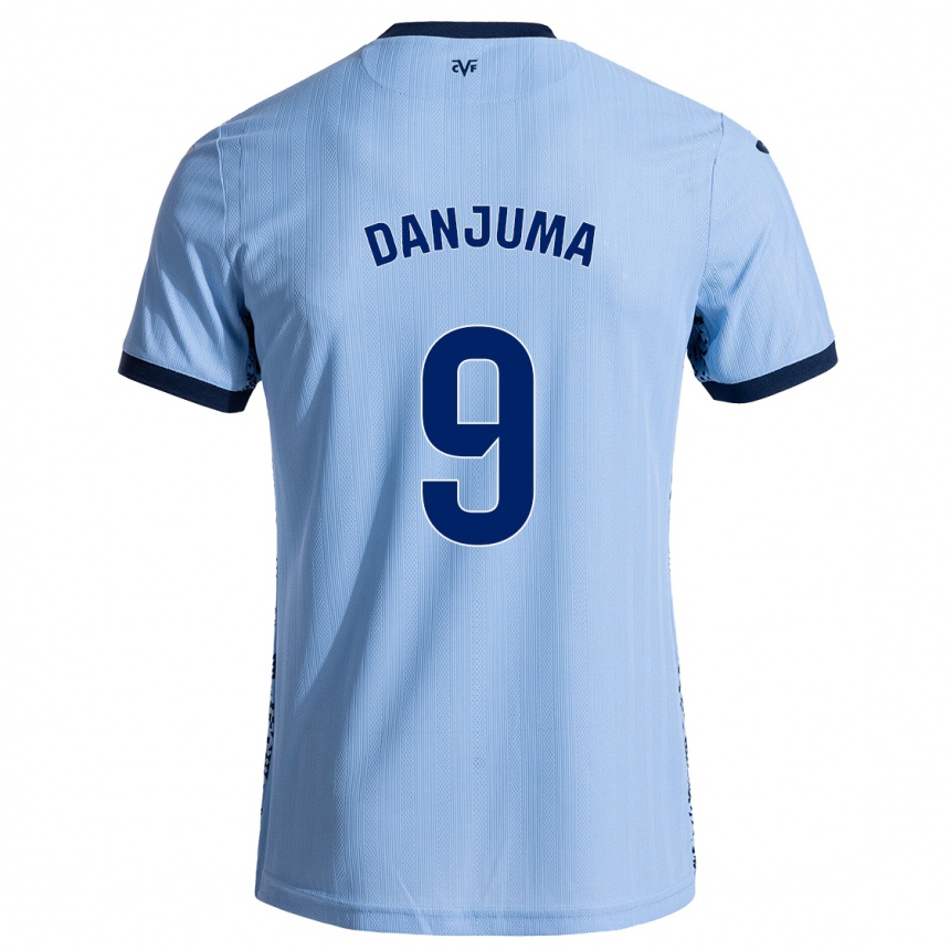 Kids Football Arnaut Danjuma #9 Sky Blue Away Jersey 2024/25 T-Shirt Za