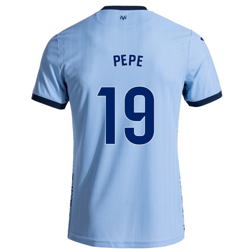 Kids Football Nicolas Pepe #19 Sky Blue Away Jersey 2024/25 T-Shirt Za