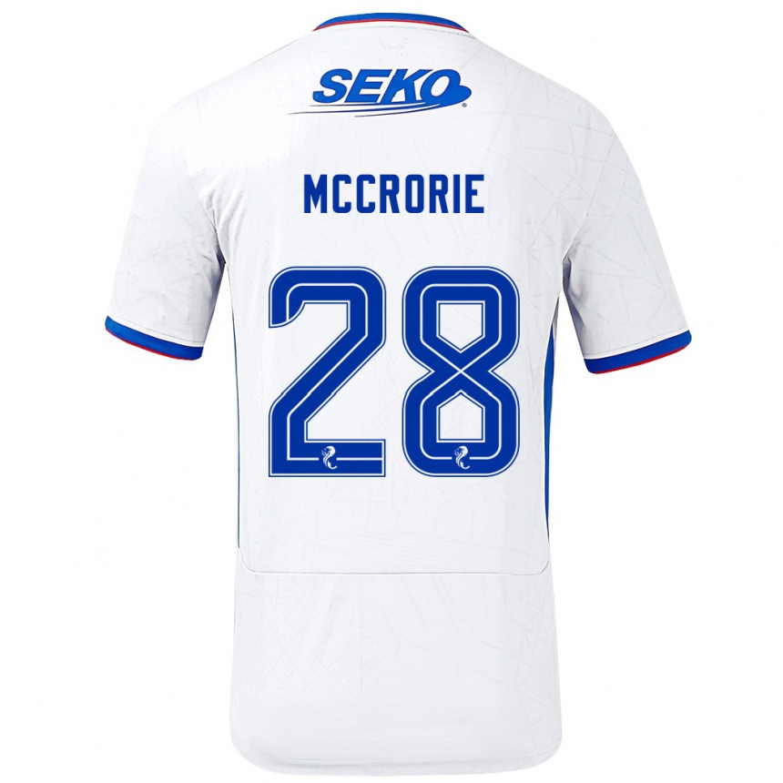 Kids Football Robby Mccrorie #28 White Blue Away Jersey 2024/25 T-Shirt Za