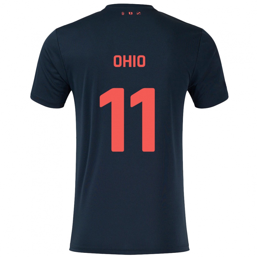 Kids Football Noah Ohio #11 Black Red Away Jersey 2024/25 T-Shirt Za