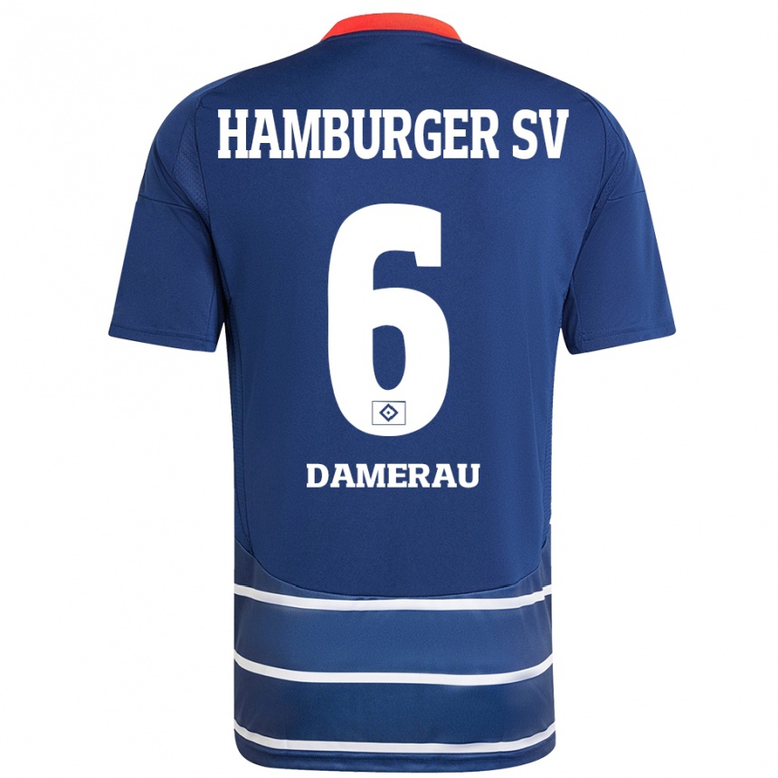 Kids Football Alexander Werner Damerau #6 Dark Blue Away Jersey 2024/25 T-Shirt Za