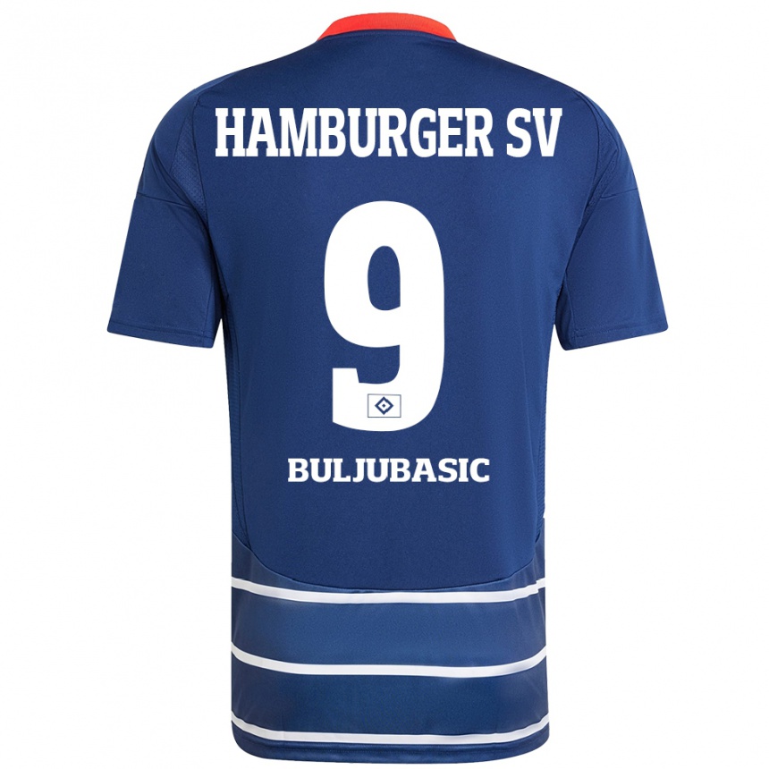 Kids Football Amer Buljubasic #9 Dark Blue Away Jersey 2024/25 T-Shirt Za