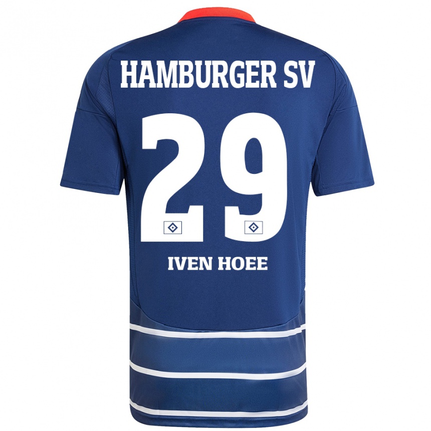 Kids Football Lennart Iven Hoee #29 Dark Blue Away Jersey 2024/25 T-Shirt Za