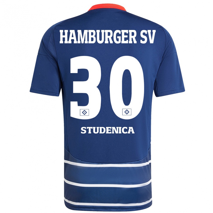 Kids Football Aron Studenica #30 Dark Blue Away Jersey 2024/25 T-Shirt Za