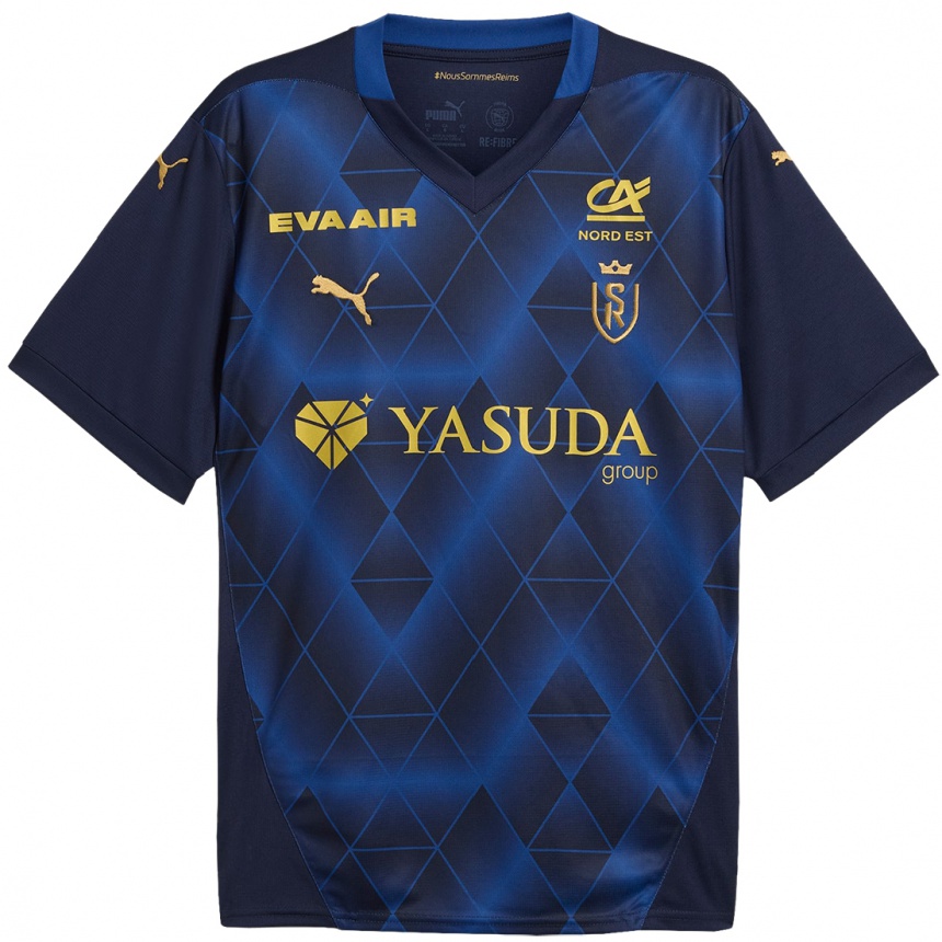 Kids Football Jade Nassi #11 Navy Gold Away Jersey 2024/25 T-Shirt Za