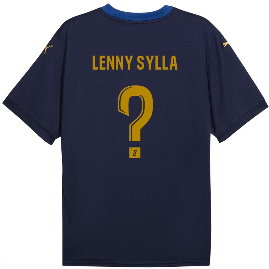 Kids Football Lenny Sylla #0 Navy Gold Away Jersey 2024/25 T-Shirt Za