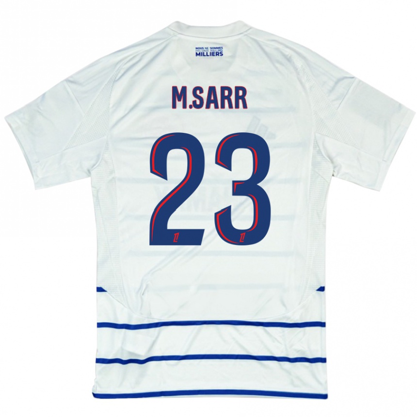 Kids Football Mamadou Sarr #23 White Blue Away Jersey 2024/25 T-Shirt Za