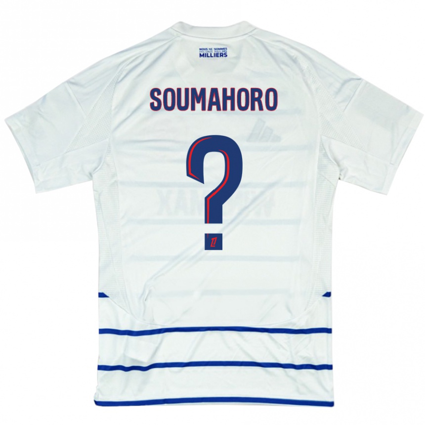 Kids Football Mohamed Soumahoro #0 White Blue Away Jersey 2024/25 T-Shirt Za