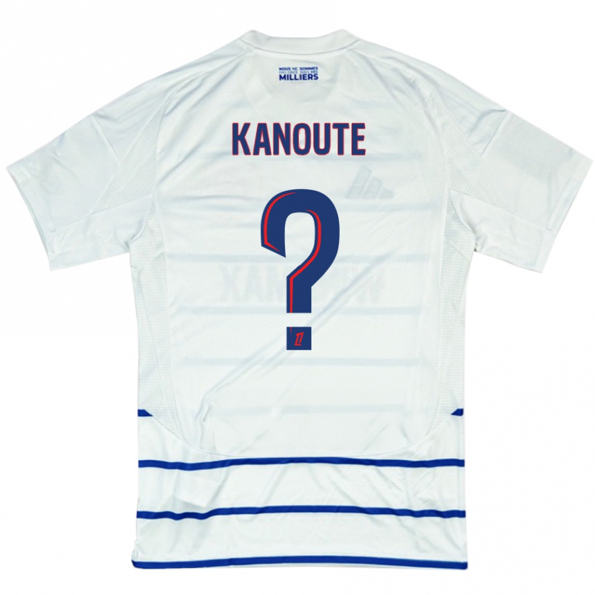 Kids Football Mahamadou Kanouté #0 White Blue Away Jersey 2024/25 T-Shirt Za