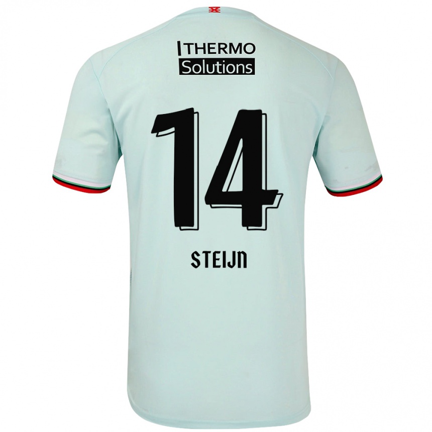 Kids Football Sem Steijn #14 Light Green Away Jersey 2024/25 T-Shirt Za