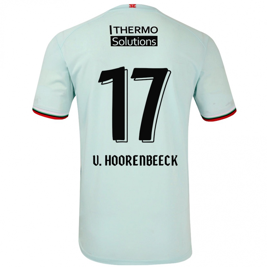 Kids Football Alec Van Hoorenbeeck #17 Light Green Away Jersey 2024/25 T-Shirt Za