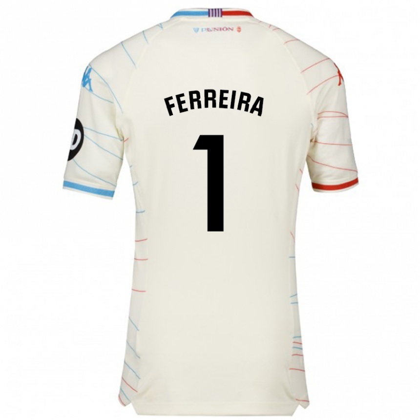 Kids Football André Ferreira #1 White Red Blue Away Jersey 2024/25 T-Shirt Za